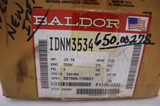 New Baldor IDNM3534 Inverter Duty AC Motor .33HP 1725RPM 3PH 60Hz STOCK H1569