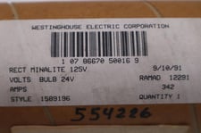 NEW WESTINGHOUSE 1589196 MINALITE INDICATING LAMP W/O BULB & LENS STOCK G680A