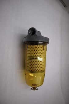 Goldenrod Water Block Fuel Filter With 1" NPT Top Cap 470-5 Filter STOCK H1578