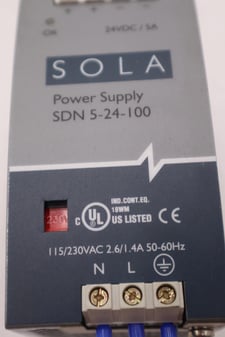 Sola sdn 5-24-100 power supply 230vac stock #l-208a