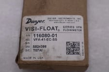 New in box dwyer vfa-41-ec-ss liquid flowmeter 10bar 0.08gpm 1/8 stock h969a