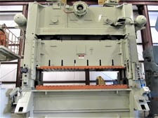 300 Ton, Verson #S2, 12" stroke, 27" Shut Height, 156" x42" bed, 15-30 spm variable speed, 1973, video under