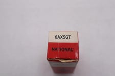 LOT OF TWO National Electronics 6AX5GT Vacuum Tube NEW OPEN BOX STOCK K-3232