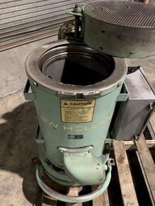 New Holland Ltd #K-24, spin dryer with heat, 12" x 12" basket, 75 lb. load capacity, 825 RPM, 220 V.