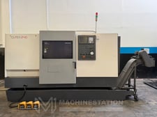 Hwacheon #Cutex-240, CNC turning center, 22.8" swing, 8" 3-jaw chuck, 2.5" bar, 14.96"dia., 26.44"lgth, Fanuc