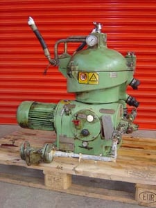 Westfalia #OSC-4-02-066, Stainless Steel Self-cleaning Separator, 3kw, 415 V., 1400 RPM, 3100 LPH 819 GPH (3