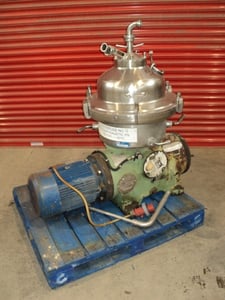 Westfalia #SA-20-06-076, Stainless Steel Clarifier Centrifuge, 11 KW, 7510 RPM, 2906 GPH, 2 gallon bowl, 1