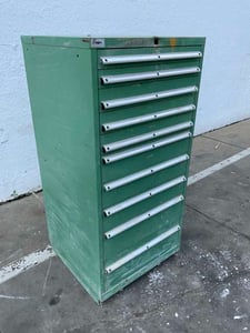 10 Drawer Vidmar cabinet, 30" x 27" x 59" high