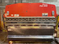 110 Ton, Amada #RG-100, hydraulic, 122.1"bending length, Hurco Autobend 7 2-axis Back Gauge, tooling, 1997