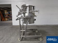 Glatt Roto-Graunulation Bowl insert, 25" ID, 12" D, rotary plate, bowl cart