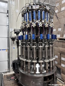 Pneumatic #Model-RF, rotary piston filler, 18 head, Stainless Steel, sanitary, 277/480 V.