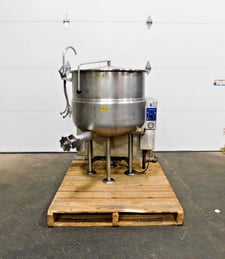 Cleveland #KGL-40, heated jacket steam kettle with water hook up, 50 psi