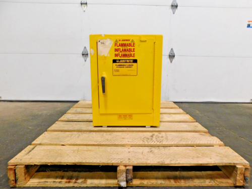 Justrite flammable liquid storage cabinet, IN25042Y, 4 gallon capacity