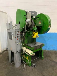 60 Ton, Rousselle #6, OBI back geared press, 4" stroke, 11-1/2" Shut Height, air clutch & brake, 50 SPM