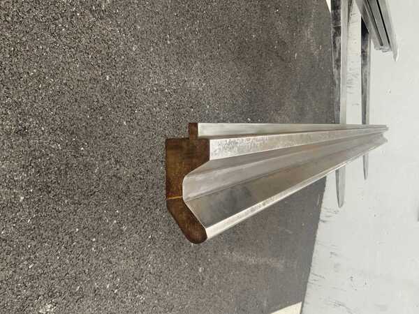 100" L, Male gooseneck press brake die, 2-1/4"width, 4-1/2"height, 1/2"tang