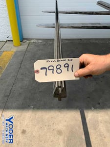 107-1/2" L, Female press brake die, 2" width, 2-3/8"height, 1/2"tang