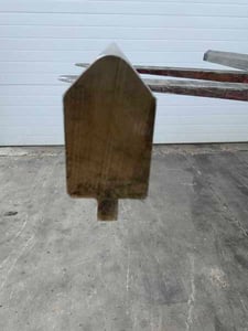 63" L, Male press brake die, 1-1/2"die width, 3" die height, 1/2"tang