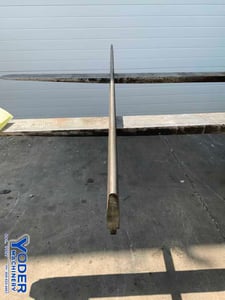74-1/4" L, Radius male press brake die, 1-5/8"die width, 3-1/2"die height, 1/2"tang