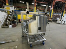 Frewitt #MFH-6, Stainless Steel Hammer Mill, 1200 kg/hr. Flow Rate, 6000 RPM, On Casters