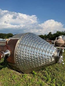 Expert Industries, Stainless Steel Double Cone Vacuum Dryer, 75 cu.ft., FV @ 325°F Internal, 100 psi @