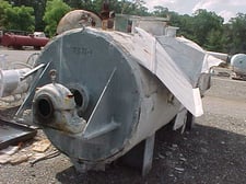 Devine #VRD-40120700, Stainless Steel Rotary Vacuum Cylindrical Dryer, Ribbon Type, 84 cu.ft., 48" x 12'