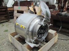 Horizontal Jacketed Tray Dryer, Hastelloy, (4) Shelves, 18 sq.ft., 28" diameter x 24" deep Size