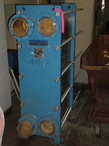 940 sq.ft., Mueller #AT40-B20, Stainless Steel Plate Heat Exchanger, 100 psi @ 150&deg;F