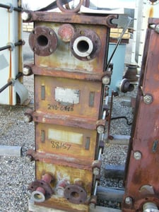 100 sq.ft., American Heat Reclaim, Stainless Steel Plate Heat Exchanger, (22) 15.5" width x 45" L Plates, 75