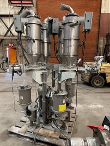 K-Tron, 4-Component Feeder, Stainless Steel, (4) Receivers w/Slide Gate Valves, (3) Existing Feed Components