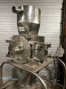 Alexanderwerk #RFG-350-V, Stainless Steel Rotor Fine Granulator, Top Feed, Bottom Discharge, 13" diameter x