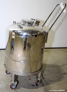 30 gallon Alloy Products, 316L Stainless Steel Pressure Tank, 22" diameter x 14" straight side, dish head &