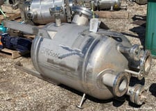 100 gallon Dusenbery Engineering, 316L Stainless Steel, Pressure Tank, w/ Agitator, 28" diameter x 32"