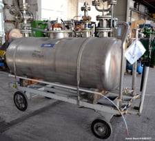 264.2 gallon Inox #AG, mobile pressure tank, 316L Stainless Steel, 28 PSI, horizontal, 31" diameter x 75"