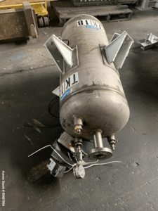 25 gallon Roark Enterprises, Stainless Steel Receiver Tank, 150 psi, Vacuum Rated, 16" diameter x 32"