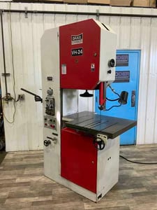 24" x 13" Dake, Johnson #V-24, vertical band saw, 26-3/8" x 26-3/8"table area, 2.2 HP, 2000