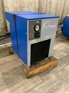 25 cfm, 180&deg;F, 232 psi, Quincy #QRHT-25, refrigerated compressed air dryer, R134a, 2014