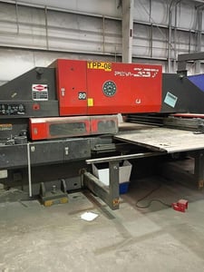 33 Ton, Amada #Pega-357, CNC turret punch, 58 station, 2 automatic index, 50" x 70" sheet, Amadan 04PC, 2