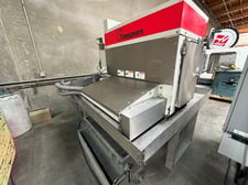 37" x 60" Timesavers #137-HDMW, wet grinding / graining machine, 15-45 FPM, Timesaver PLC, air knife dryer