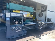 Kuraki #LC-403, Hollow Spindle Lathe, 33" swing, 130" cc, 12.5" bore, 20.75" swing over cross slide, 1982