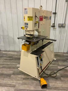 50 Ton, Geka #Puma-55/E-500, hydraulic punch, 2.3622"stroke, 19-5/8"throat, 6.7 HP, 2013