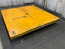 15000 lb. Econo Lift type air cooled, power rotary table, 78" x 84" table area, 2013