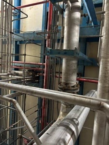 120 sq.ft., 85 psi shell, 35 psi/FV tube, Perry Products, Shell/Tube Heat Exchanger, Horizontal, 10" diameter