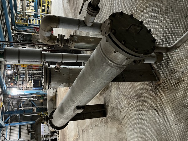 270 sq.ft., 85 psi shell, 44 psi/FV tube, Perry Products #14-270-FTSSX, Shell/Tube Heat Exchanger, 8' L Size