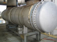 1900 sq.ft., 25 psi/FV shell, 125 psi tube, Vulcan, Shell/Tubes Heat Exchanger, Horizontal, (667) 0.75" x 15'