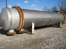3010 sq.ft. Titanium Limited, Titanium Shell/Tube Heat Exchanger, 3.5' diameter x 20' L Size, 50 psi Shell
