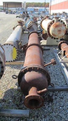318 sq.ft., 515 psi shell, 90 psi tube, Energy Exchanger, Vertical Shell & Tube Heat Exchanger, 18" diameter
