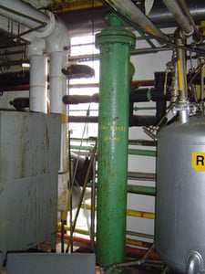 100 sq.ft., 75 psi shell, 75 psi tube, Doyle & Roth, Shell/Tube Heat Exchanger, Vertical, 150&deg;F, 1958