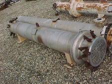 120 sq.ft., 75 psi/FV shell, 75 psi/FV tube, Roben, Shell/Tube Heat Exchanger, 13" diameter x 9' L Size, (54)