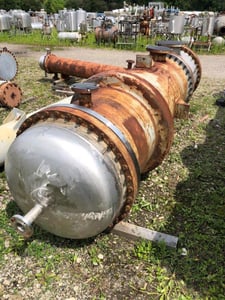 1400 sq.ft., 154 psi/FV shell, 156 psi/FV tube, Manning & Lewis, Shell/Tube Heat Exchanger, 4-Pass, 450&deg;F
