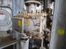 22 sq.ft., Alfa Laval #CP15-H-40, Stainless Steel Plate/Block Heat Exchanger, Carbon Steel Frame, 2-Pass